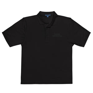 Black on black embroidered Polo